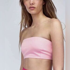 Zara Limited Edition Cropped Bandeau - Light Pink (L)
